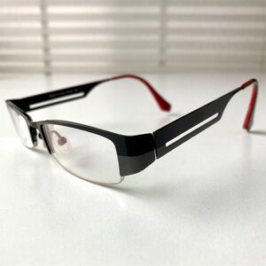 Rocco and Torelli Rimini Eyeglasses Frames Made In Italy Red and Black 51-17-140